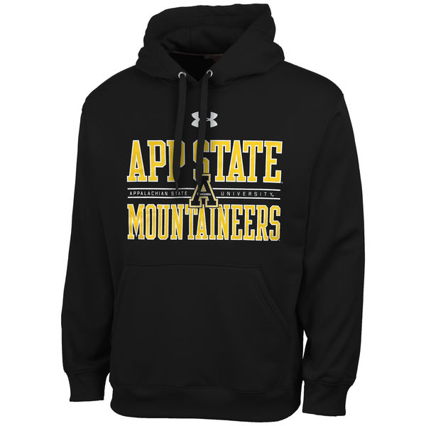 Men NCAA Appalachian State Mountaineers Under Armour Performance Hoodie Black->more ncaa teams->NCAA Jersey